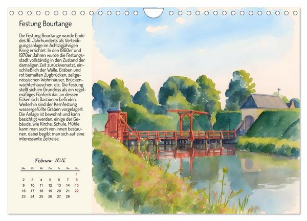 Produktbild: Romantische Reise durch die Niederlande (Wandkalender 2026 DIN A4 quer), CALVENDO Monatskalender