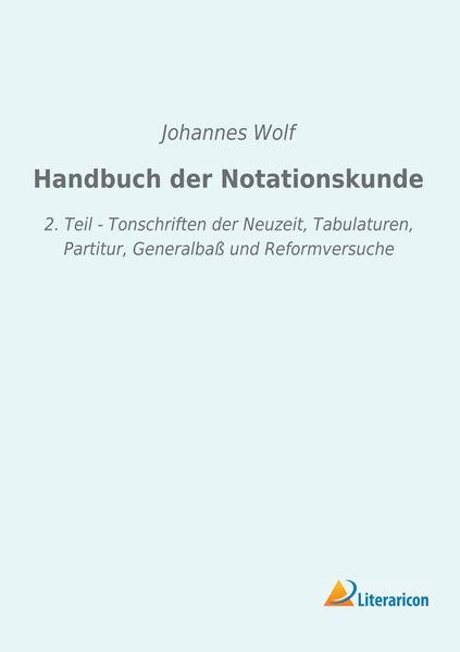 Produktbild: Handbuch der Notationskunde