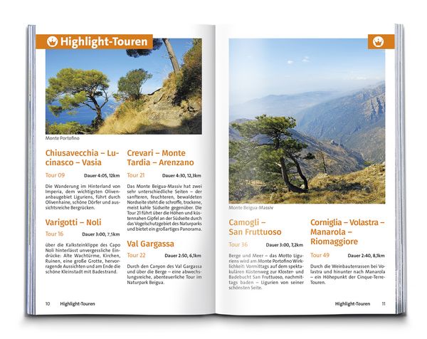Produktbild: KOMPASS Wanderf&uuml;hrer Ligurien mit Cinque Terre, 50 Touren mit Extra-Tourenkarte