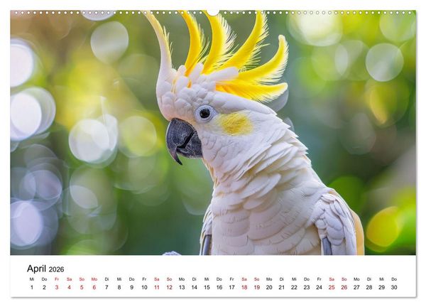 Produktbild: Papageien - Farbenfrohe Paradiesv&ouml;gel (hochwertiger Premium Wandkalender 2026 DIN A2 quer), Kunstdruck in Hochglanz