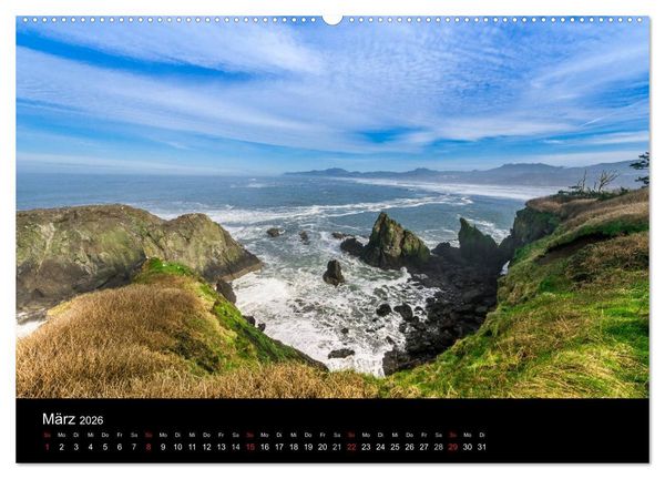 Produktbild: Die Oregon-K&uuml;ste (hochwertiger Premium Wandkalender 2026 DIN A2 quer), Kunstdruck in Hochglanz