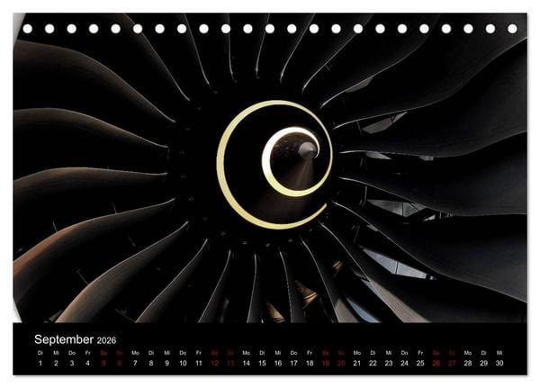 Produktbild: Airbus A350 Hautnah (Tischkalender 2026 DIN A5 quer), CALVENDO Monatskalender