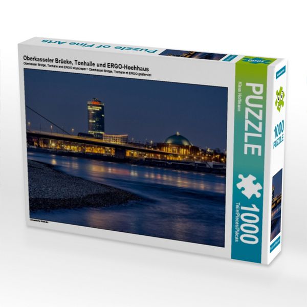 CALVENDO Puzzle Oberkasseler Brücke, Tonhalle und ERGO-Hochhaus | 1000 Teile Lege-Größe 64x48cm Foto-Puzzle für glückliche Stunden