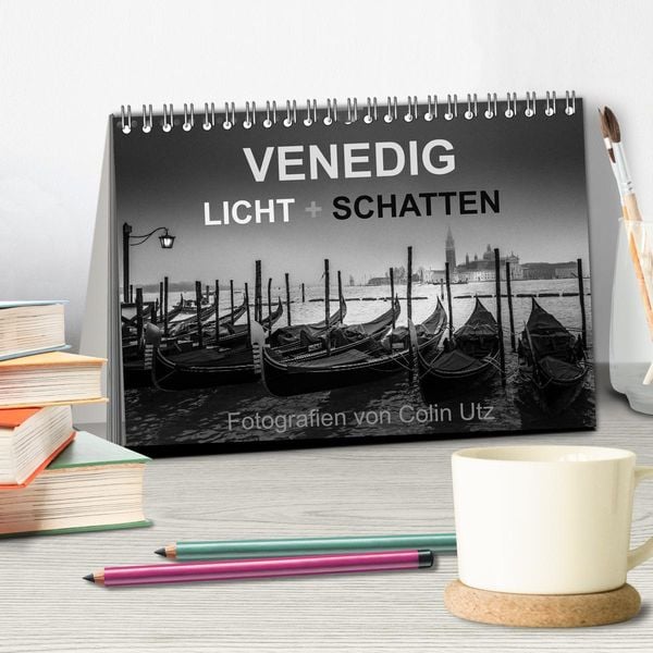 Produktbild: Venedig - Licht und Schatten (Tischkalender 2026 DIN A5 quer), CALVENDO Monatskalender