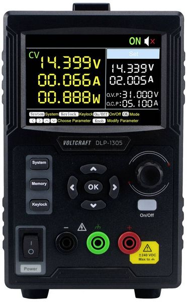 Produktbild: VOLTCRAFT DLP-1305 Labornetzger&auml;t, einstellbar 0 - 30 V 0 - 5 A 150 W Slave-Funktion Anzahl Ausg&auml;nge 1 x
