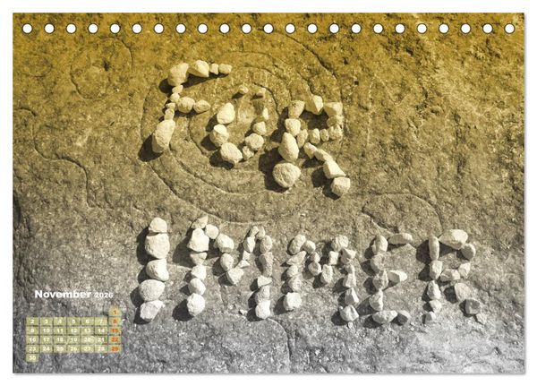 Produktbild: F&uuml;r Dich! - Eine Liebeserkl&auml;rung auf steinisch (Tischkalender 2026 DIN A5 quer), CALVENDO Monatskalender