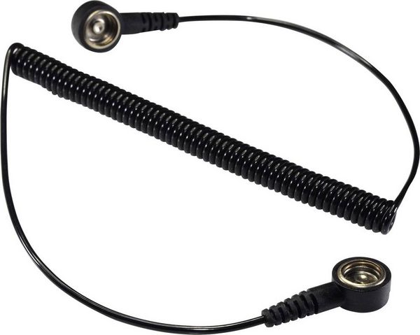 TRU COMPONENTS SpKL-10-183-KK ESD-Erdungskabel 1.83m Druckknopf 10mm
