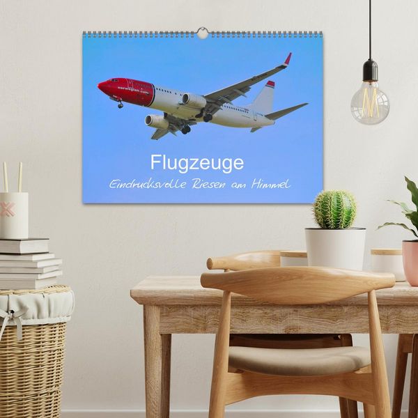 Produktbild: Flugzeuge - Eindrucksvolle Riesen am Himmel (Wandkalender 2026 DIN A3 quer), CALVENDO Monatskalender