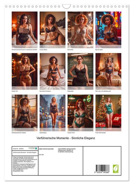 Produktbild: Verf&uuml;hrerische Momente - Sinnliche Eleganz (Wandkalender 2026 DIN A3 hoch), CALVENDO Monatskalender