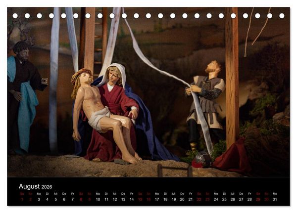 Produktbild: Passionskrippen (Tischkalender 2026 DIN A5 quer), CALVENDO Monatskalender