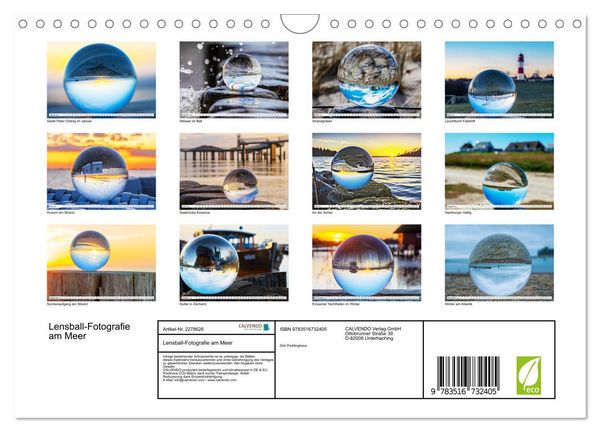 Produktbild: Lensball-Fotografie am Meer (Wandkalender 2026 DIN A4 quer), CALVENDO Monatskalender