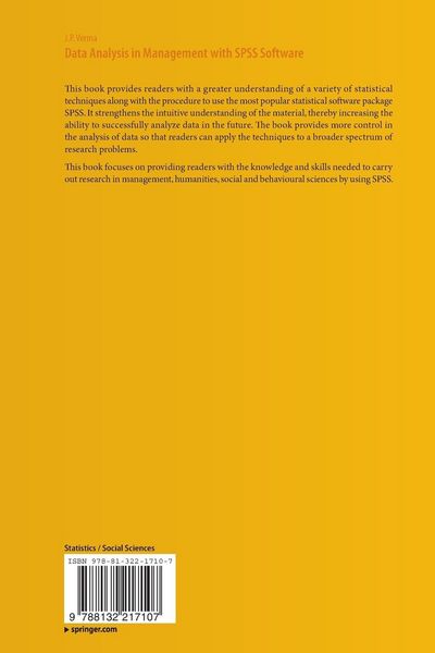 Produktbild: Data Analysis in Management with SPSS Software