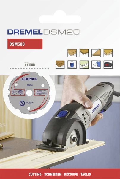 Dremel DSM500 2615S500JB Disque à tronçonner 77 mm 1 pc(s) Bois dur, Bois  tendre, contreplaqué, stratifié, plastique, Pl