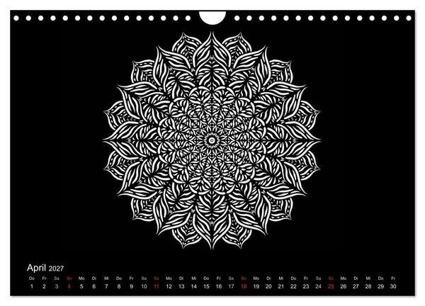 Produktbild: Entspannung und Ruhe durch Mandalas (Wandkalender 2027 DIN A4 quer), CALVENDO Monatskalender