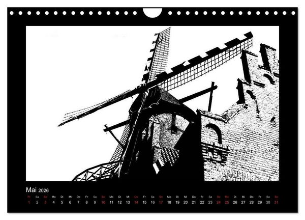 Produktbild: Ruhrpott und Niederrhein in Schwarzwei&szlig; (Wandkalender 2026 DIN A4 quer), CALVENDO Monatskalender