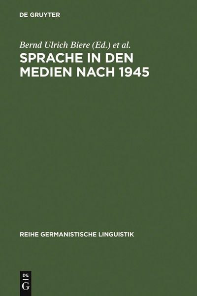 Produktbild: Sprache in den Medien nach 1945