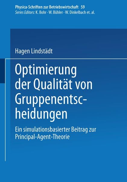 Produktbild: Optimierung der Qualit&auml;t von Gruppenentscheidungen
