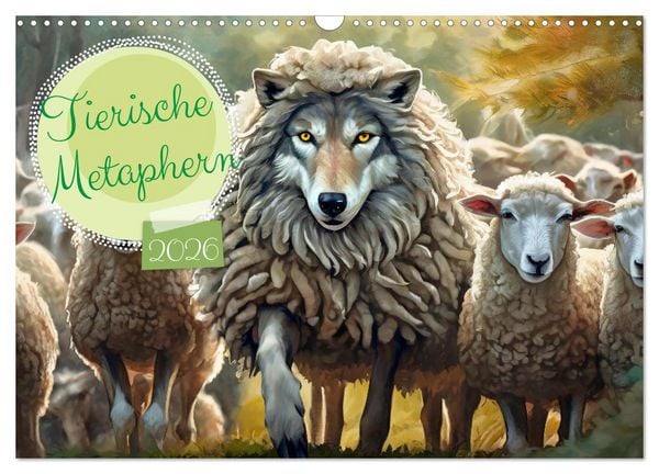 Produktbild: Tierische Metaphern (Wandkalender 2026 DIN A3 quer), CALVENDO Monatskalender