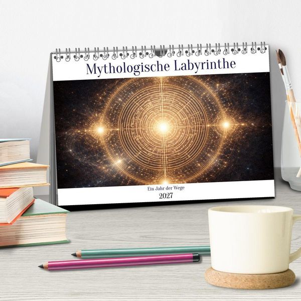 Produktbild: Mythologische Labyrinthe (Tischkalender 2027 DIN A5 quer), CALVENDO Monatskalender