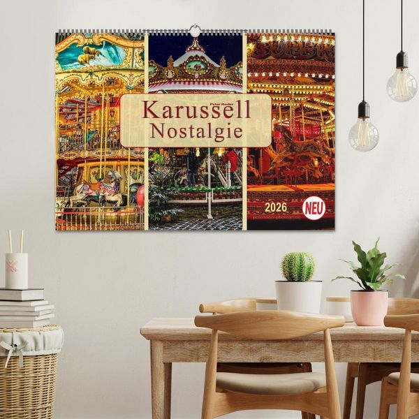 Produktbild: Karussell - Nostalgie (Wandkalender 2026 DIN A2 quer), CALVENDO Monatskalender