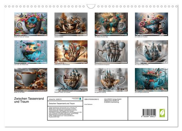 Produktbild: Zwischen Tassenrand und Traum (Wandkalender 2027 DIN A3 quer), CALVENDO Monatskalender