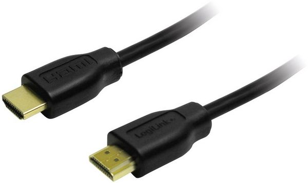 Produktbild: LogiLink HDMI Anschlusskabel HDMI-A Stecker, HDMI-A Stecker 3.00 m Schwarz CH0038 4K UHD HDMI-Kabel