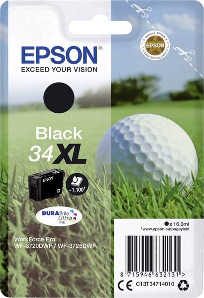 Epson Druckerpatrone T3471, 34XL Original Schwarz C13T34714010