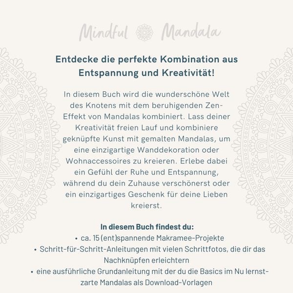 Produktbild: Mindful Mandala. Mandala-Makramee