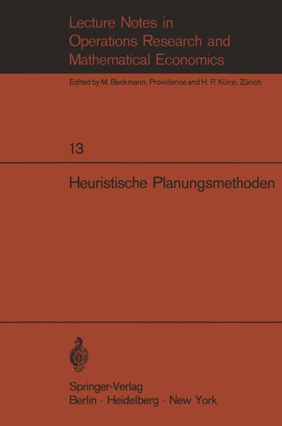 Produktbild: Heuristische Planungsmethoden