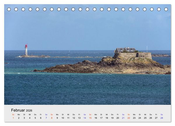 Produktbild: Bretagne Traumhafte K&uuml;sten in Frankreichs Nordwesten (Tischkalender 2026 DIN A5 quer), CALVENDO Monatskalender