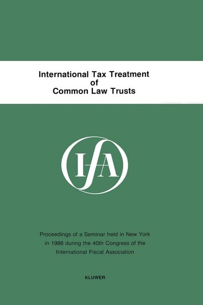 Produktbild: International Tax Treatment Of Common Law Trusts