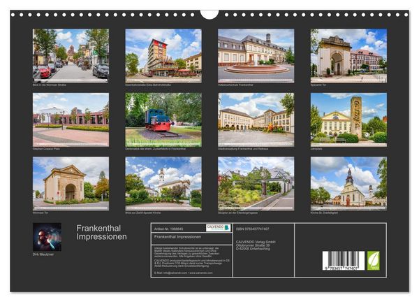 Produktbild: Frankenthal Impressionen (Wandkalender 2026 DIN A3 quer), CALVENDO Monatskalender