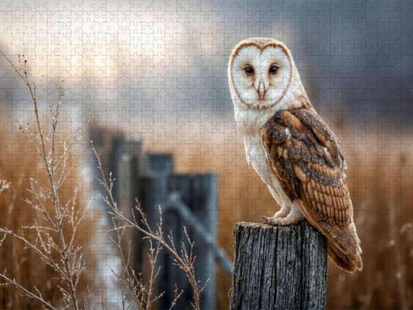 Produktbild: CALVENDO Puzzle Die Schleiereule, lautlos und anmutig | 2000 Teile Lege-Gr&ouml;&szlig;e 90x67cm Foto-Puzzle f&uuml;r gl&uuml;ckliche Stunden