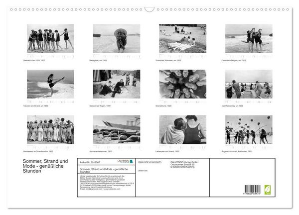 Produktbild: Sommer, Strand und Mode - gen&uuml;&szlig;liche Stunden (Wandkalender 2026 DIN A2 quer), CALVENDO Monatskalender
