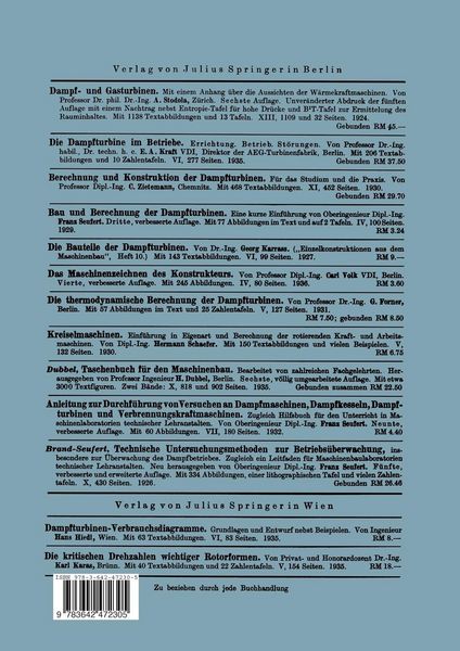Produktbild: Konstruktionen aus dem Dampfturbinenbau