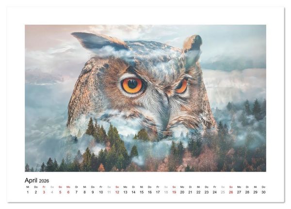 Produktbild: Tierisch wilde Waldbewohner (Wandkalender 2026 DIN A4 quer), CALVENDO Monatskalender