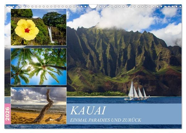 Produktbild: Kauai - Einmal Paradies und zur&uuml;ck (Wandkalender 2026 DIN A3 quer), CALVENDO Monatskalender