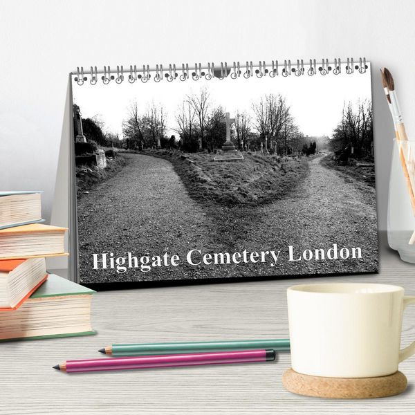 Produktbild: Highgate Cemetery London (Tischkalender 2026 DIN A5 quer), CALVENDO Monatskalender