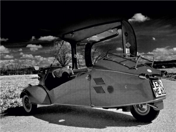 Produktbild: CALVENDO Puzzle Messerschmitt KR 200 in schwarzwei&szlig; 1000 Teile Lege-Gr&ouml;&szlig;e 64 x 48 cm Foto-Puzzle Bild von Ingo Laue