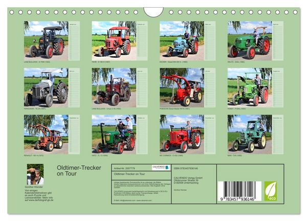 Produktbild: Oldtimer-Trecker on Tour (Wandkalender 2026 DIN A4 quer), CALVENDO Monatskalender