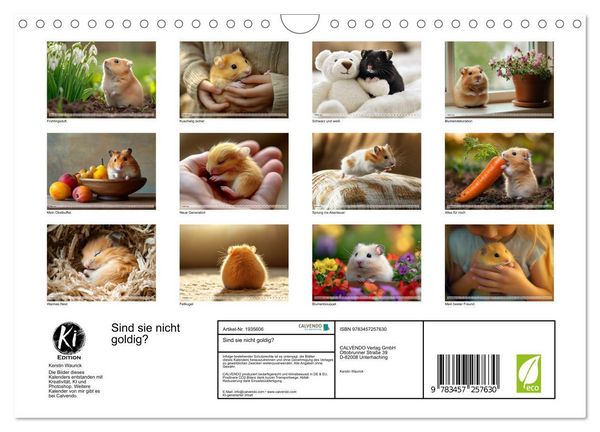 Produktbild: Sind sie nicht goldig? (Wandkalender 2026 DIN A4 quer), CALVENDO Monatskalender