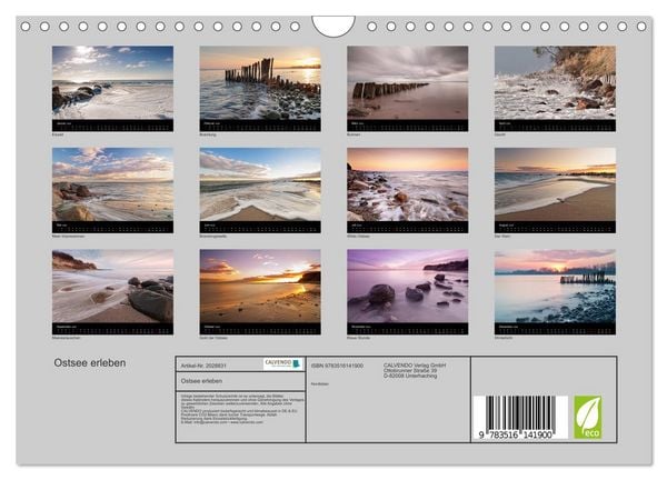 Produktbild: Ostsee erleben (Wandkalender 2026 DIN A4 quer), CALVENDO Monatskalender