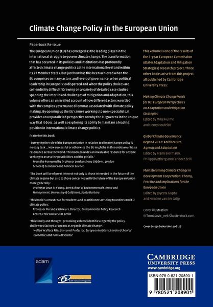 Produktbild: Climate Change Policy in the European Union