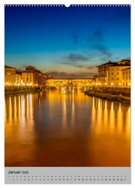 Produktbild: FLORENZ Impressionen bei Tag und Nacht (hochwertiger Premium Wandkalender 2026 DIN A2 hoch), Kunstdruck in Hochglanz