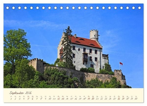 Produktbild: Burgen in Bayern Bayerns trutzige Vergangenheit (Tischkalender 2026 DIN A5 quer), CALVENDO Monatskalender