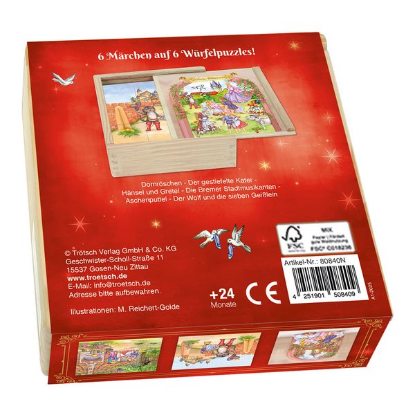 Produktbild: TR&Ouml;TSCH - Bilderw&uuml;rfel Puzzle M&auml;rchen | Ab 2 Jahren