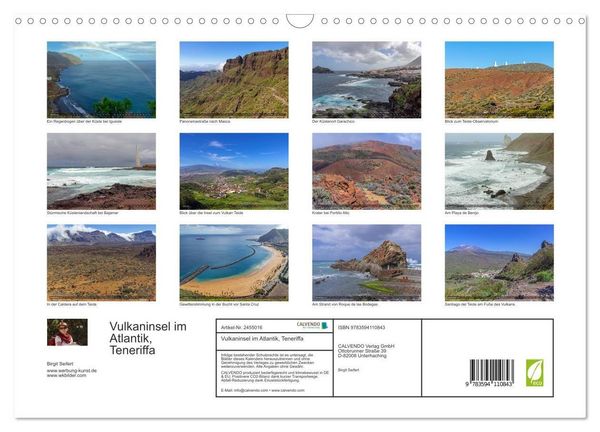 Produktbild: Vulkaninsel im Atlantik, Teneriffa (Wandkalender 2027 DIN A3 quer), CALVENDO Monatskalender
