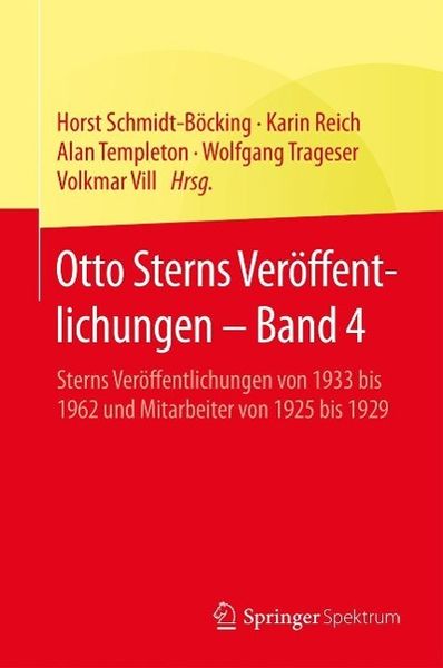 Produktbild: Otto Sterns Ver&ouml;ffentlichungen - Band 4