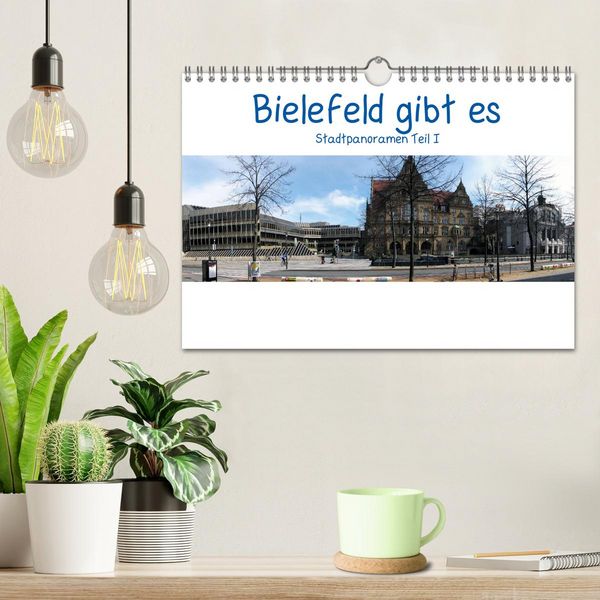 Produktbild: Bielefeld gibt es! Stadtpanoramen (Wandkalender 2026 DIN A4 quer), CALVENDO Monatskalender