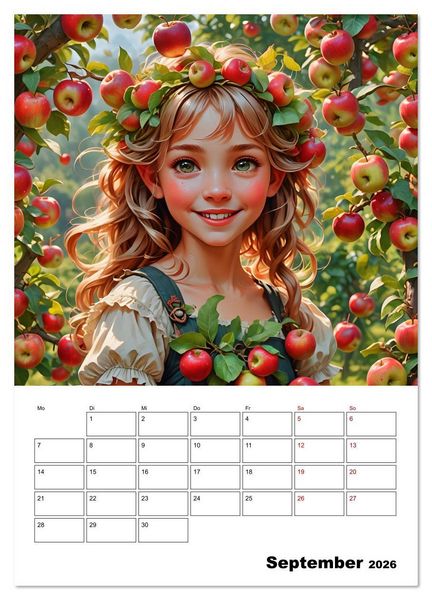 Produktbild: Fruchtiger Elfenzauber (Wandkalender 2026 DIN A2 hoch), CALVENDO Monatskalender